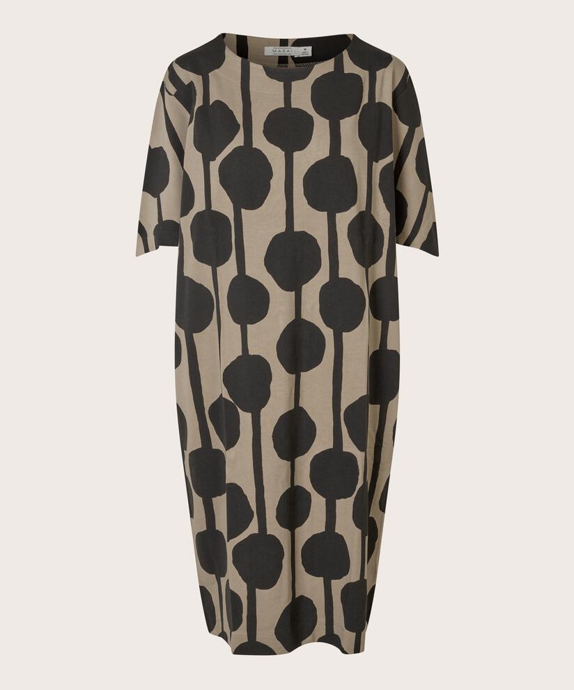 Jerseykleid mit Dreiviertelärmeln, Roast Cashew