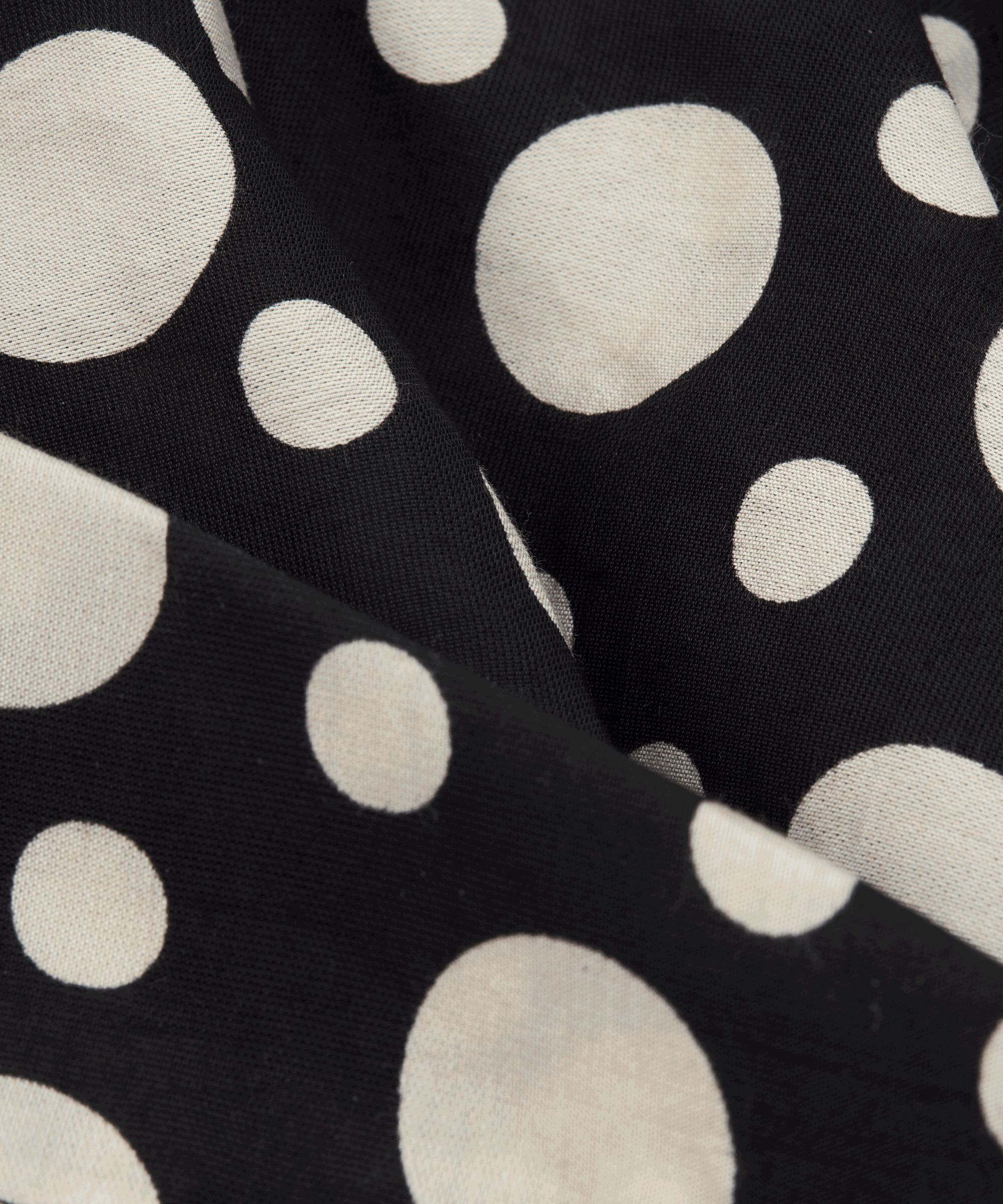 Gepunktete Hemdjacke aus Viskose, Black