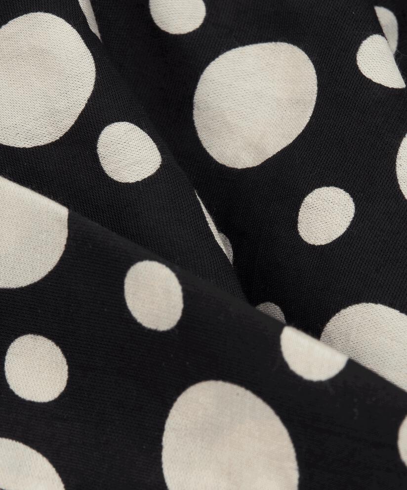 Gepunktete Hemdjacke aus Viskose, Black