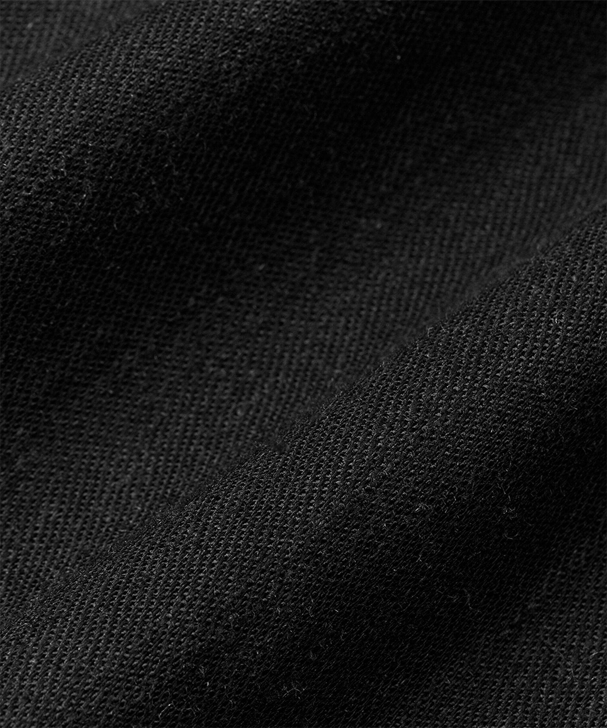 Hose aus Leinenmix mit weitem Bein und Eingrifftaschen, Black