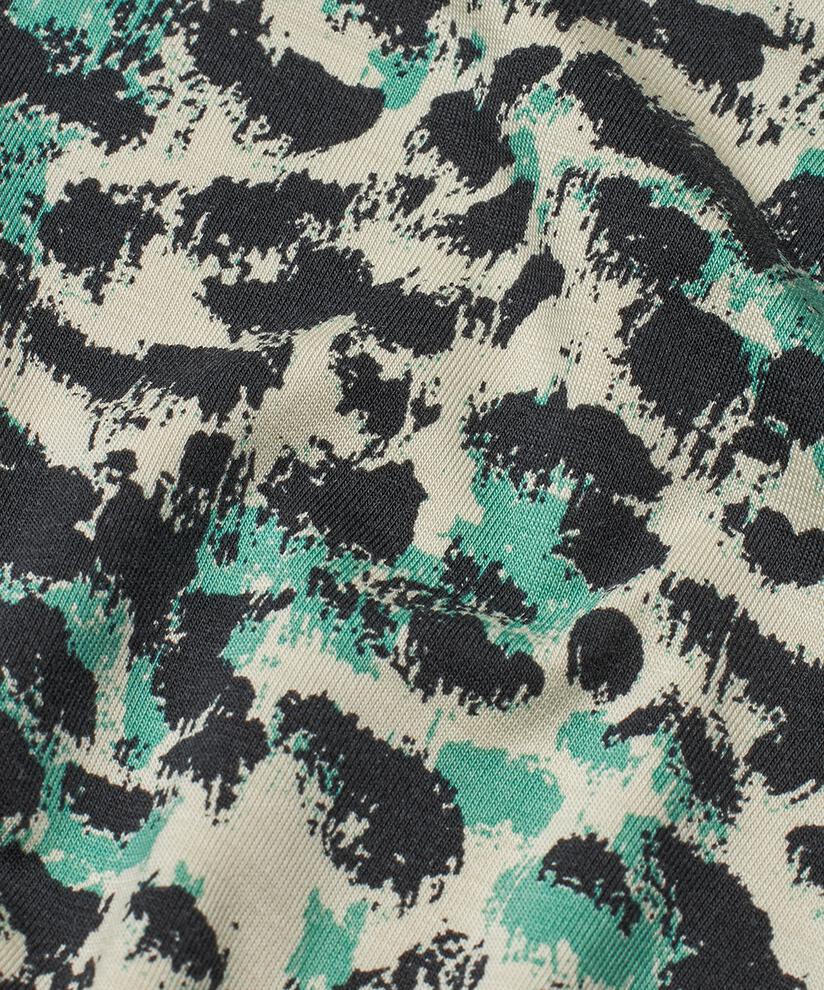 Tulpenkleid aus bedrucktem Jersey, Winter Green