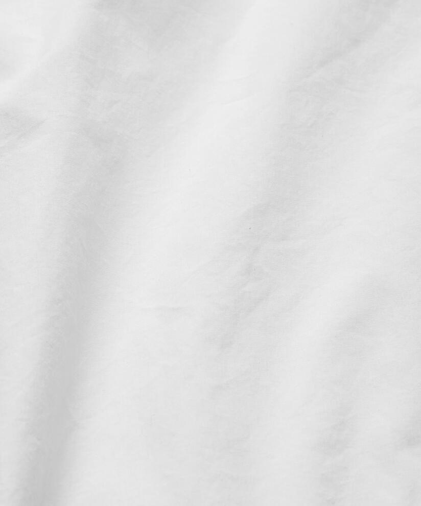 Rundhals-Baumwolltunika mit Knopfleiste, White