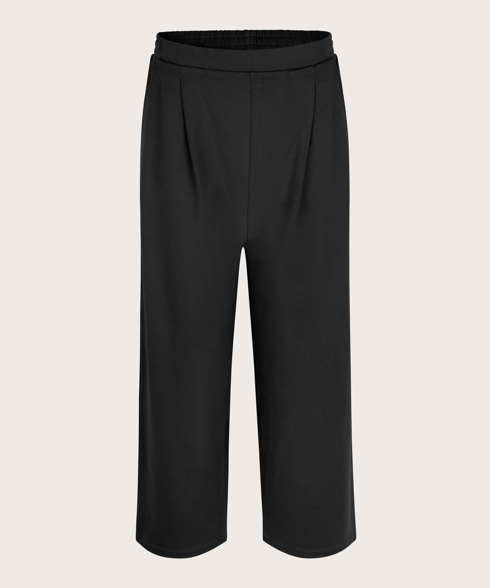 Jerseyhose mit Falten vorne, Black