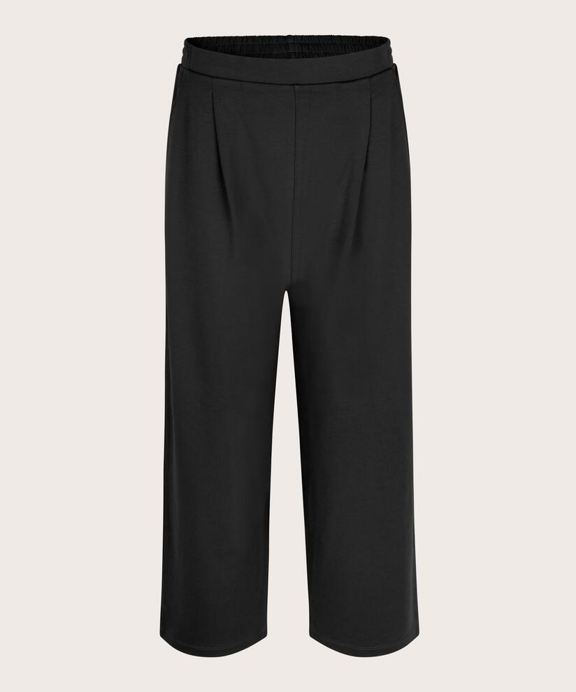 Jerseyhose mit Falten vorne, Black