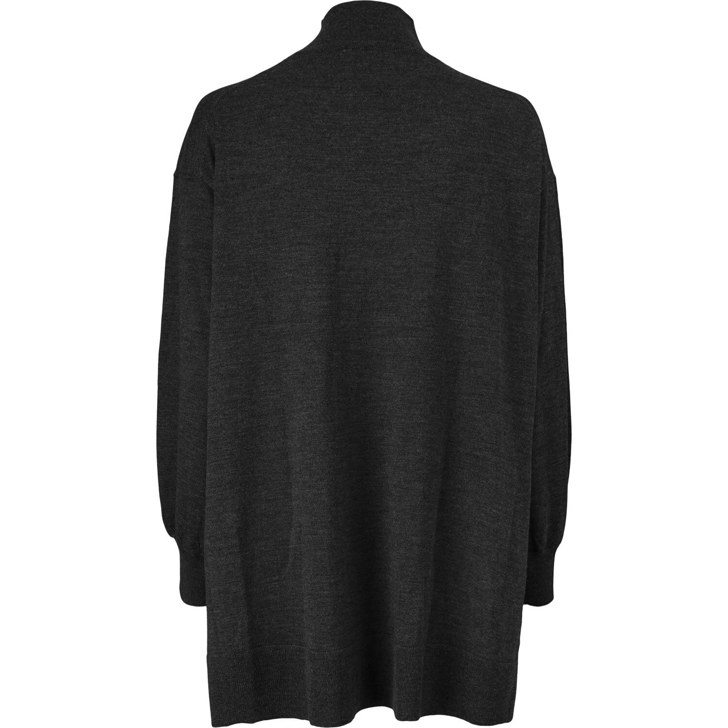 Rollkragenpullover aus Wolle, Black