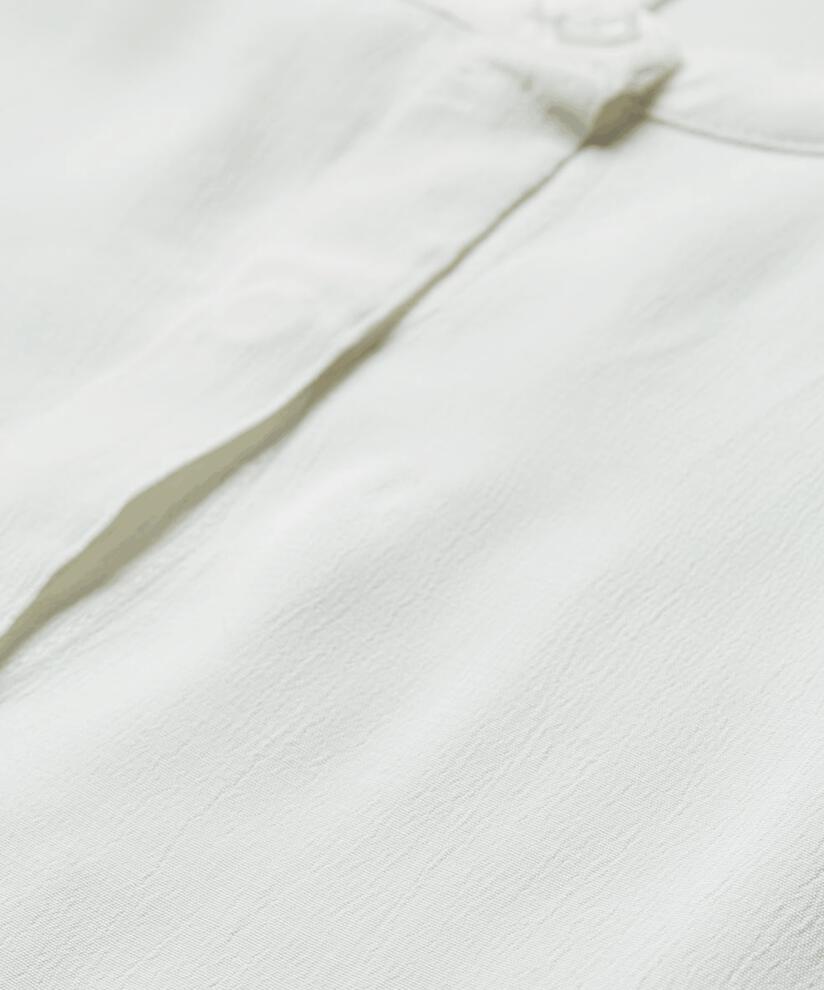 Hemdblusenkleid Aus Viskose Mit Dreiviertelärmeln, Cream