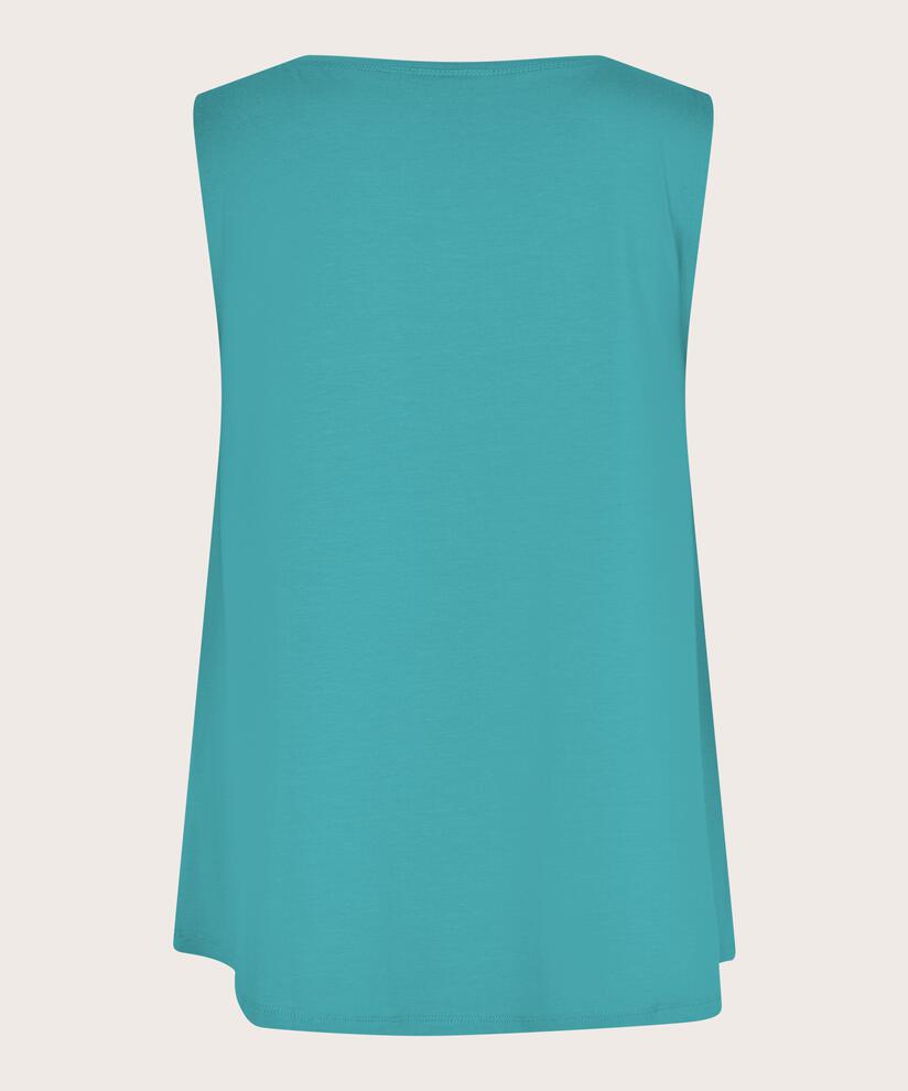 Ärmelloses Jersey-top, Teal