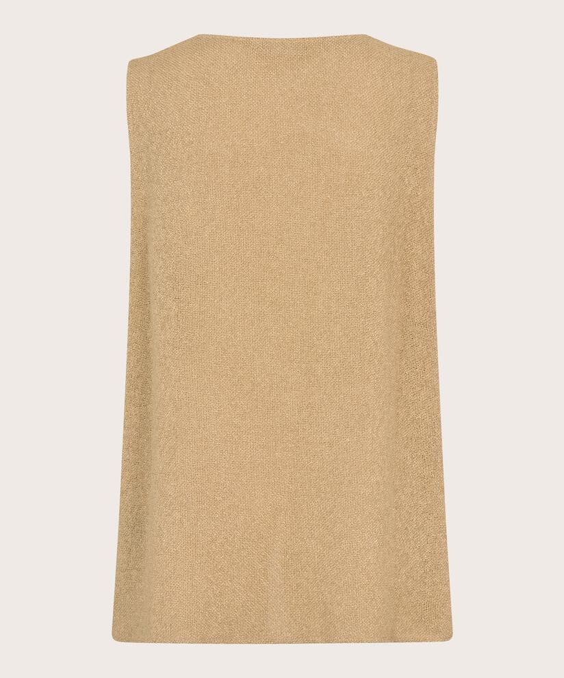 Lange, Offene Bouclé-weste, Safari