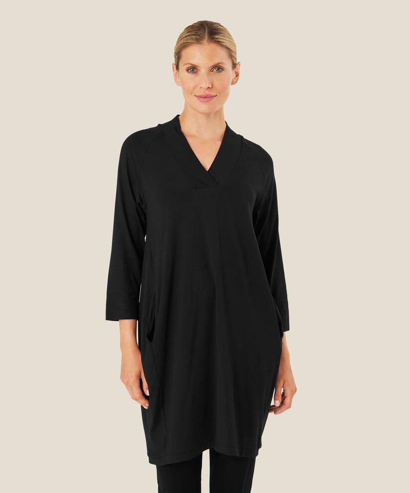 Jersey-tunika Mit 3/4-ärmeln, Black