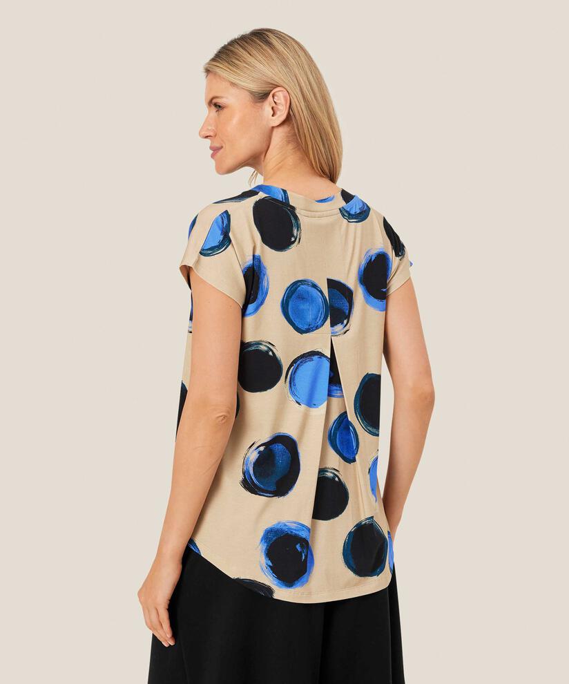 Bedrucktes T-shirt Mit V-ausschnitt, Ultramarine