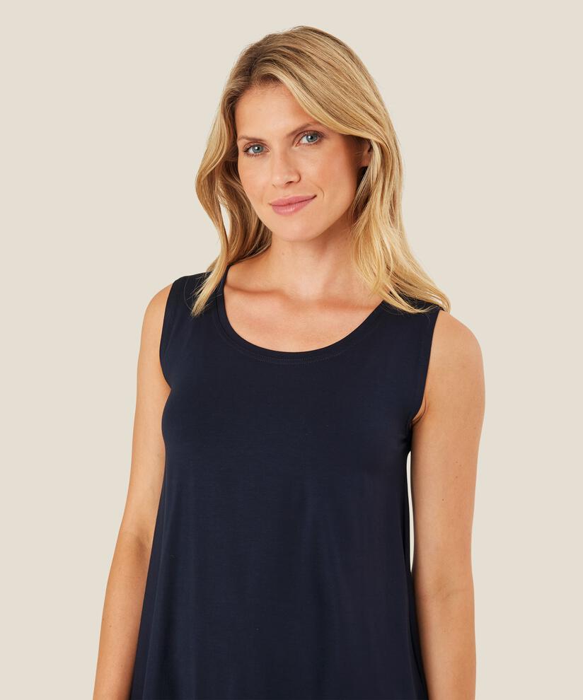 Ärmelloses Jersey-top, Navy