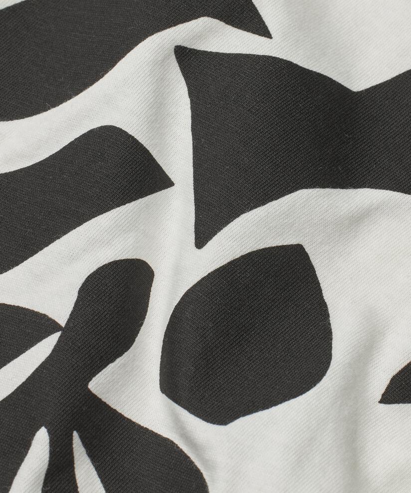 bedrucktes Baumwoll-T-Shirt mit Rundhals, Jet Stream