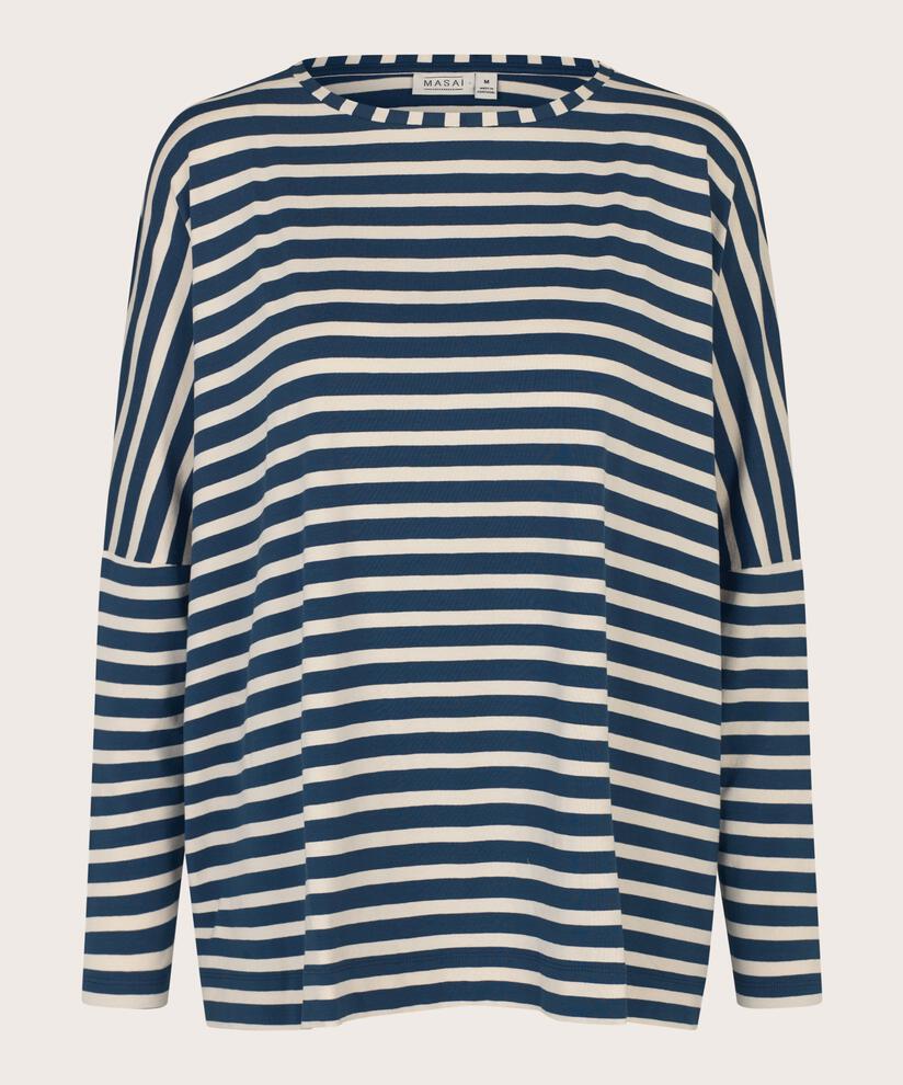 Oversize Jersey-top Mit Schmalen Ärmeln, Moonlit Ocean