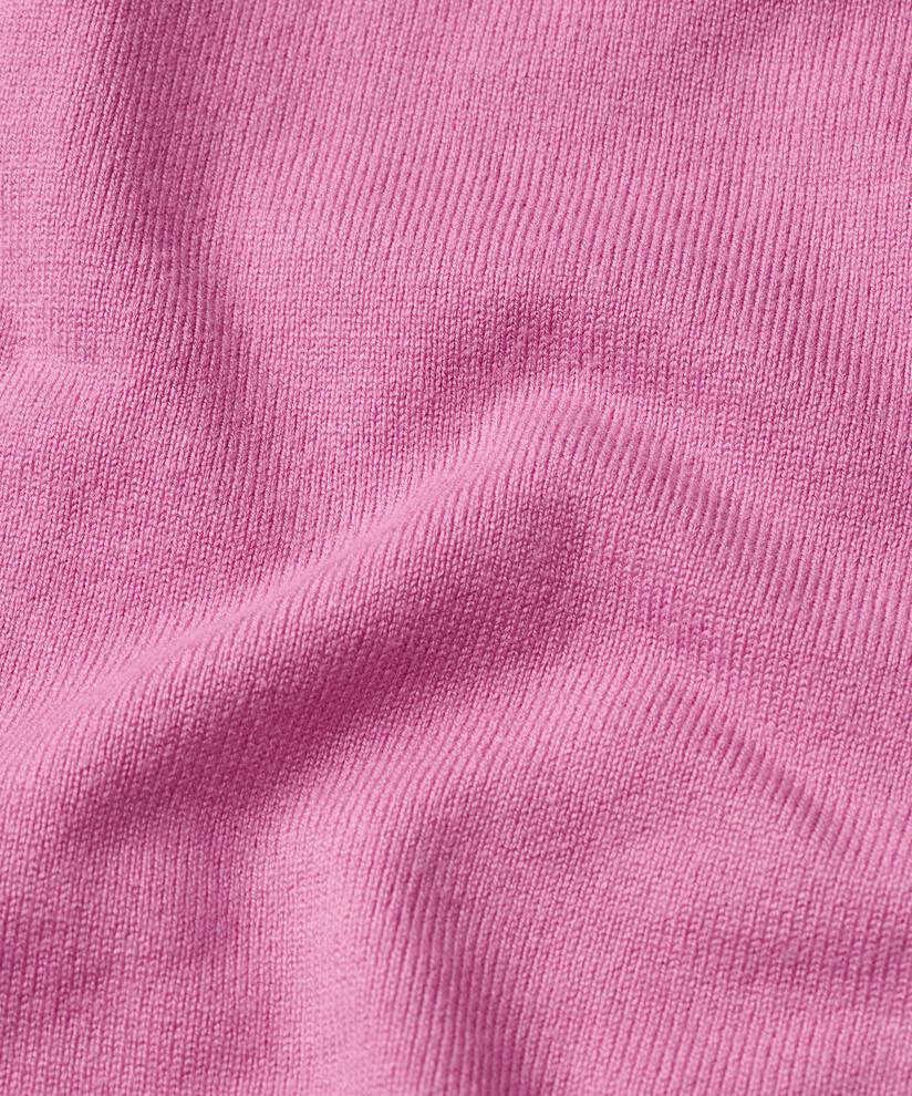 Strickpullover mit 1/2-Arm und Strassknopf, Opera Mauve