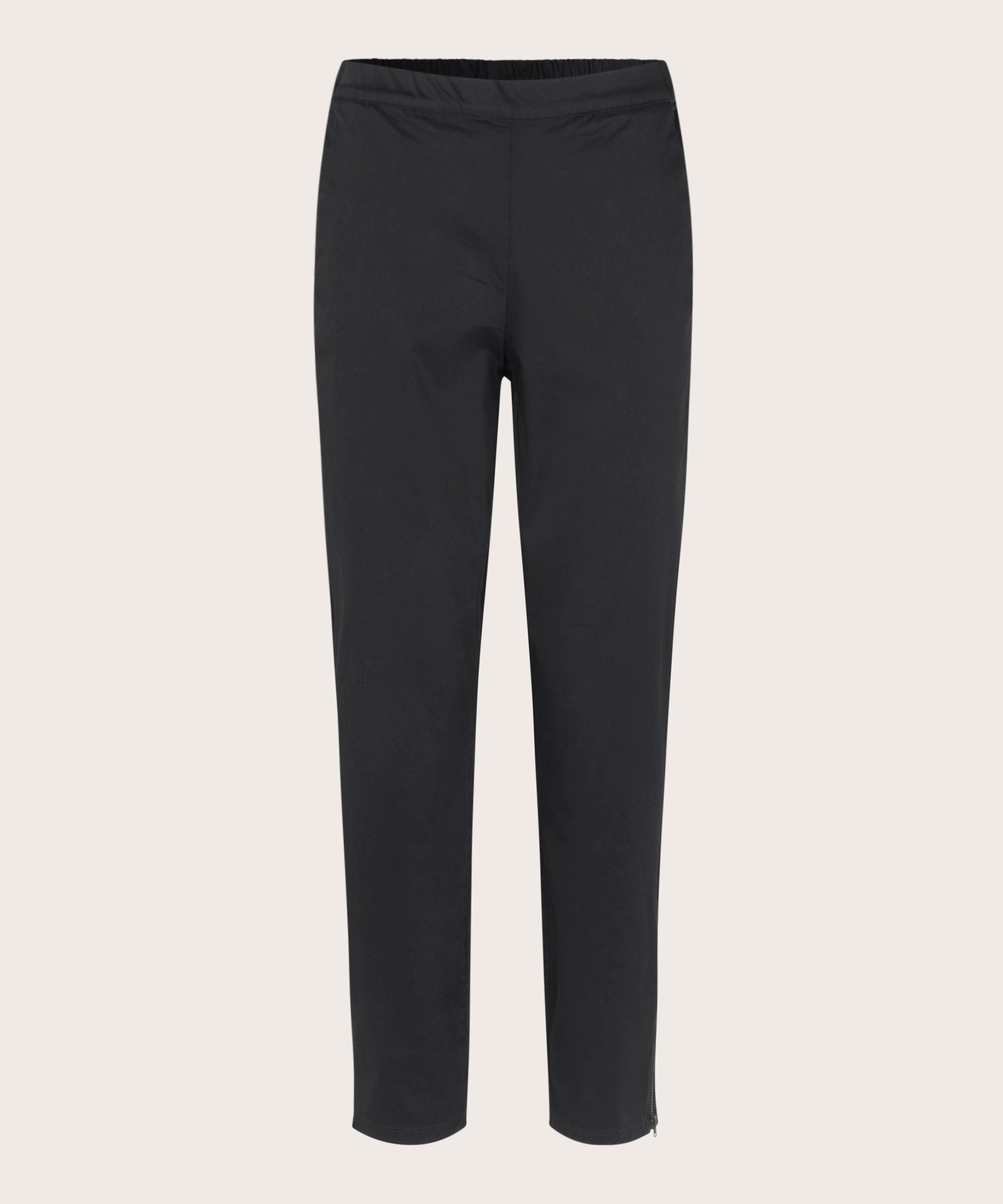 Knöchellange Hose Aus Baumwollstretch, Black