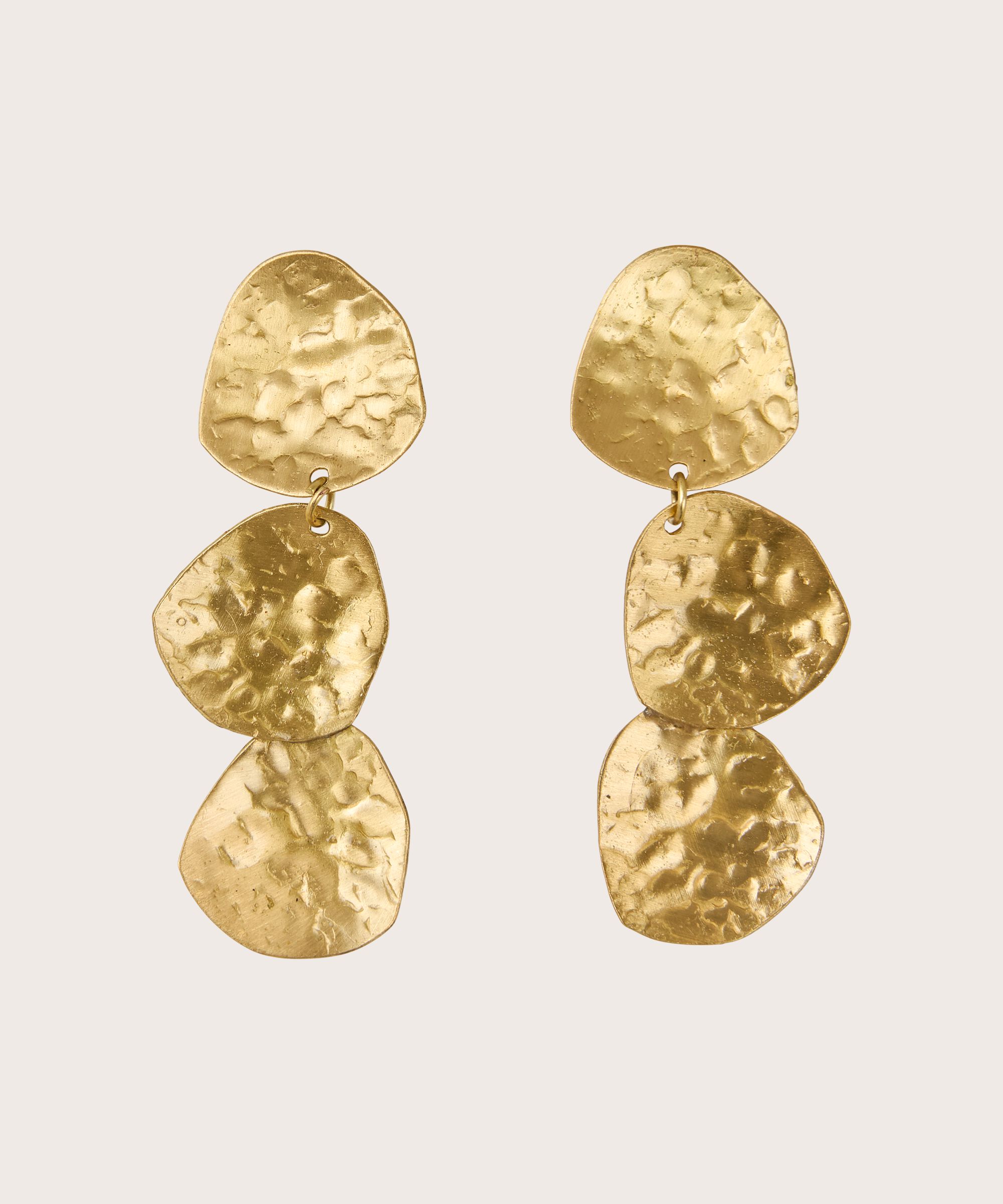 skulpturale Ohrstecker, Gold