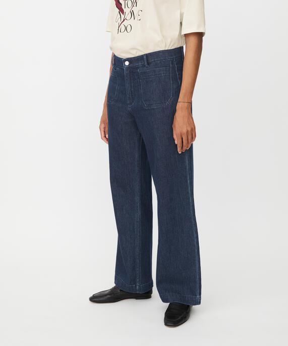 weiche Jeanshose mit Glitzer, Dark Denim