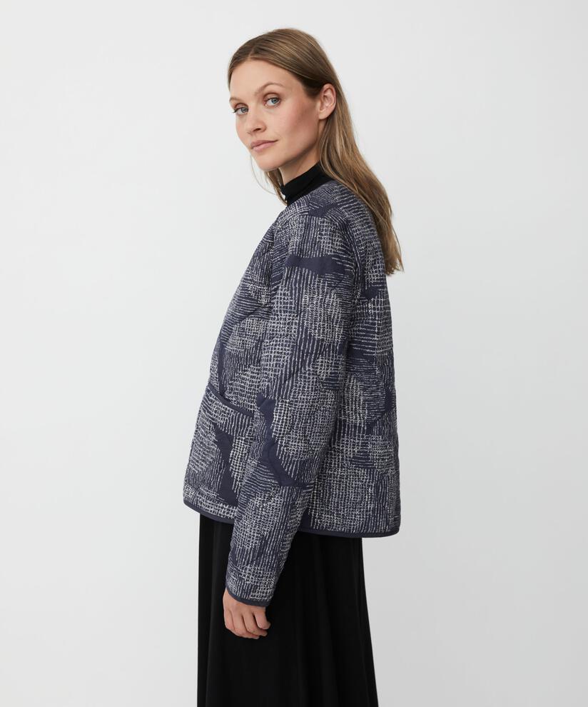dünne Steppjacke mit Druckknöpfen, Navy Blazer