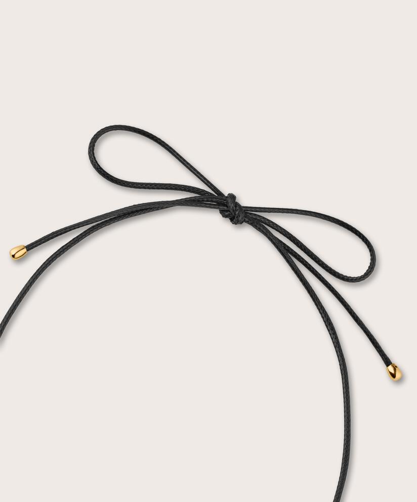 Lederband mit vergoldetem Herz, Gold