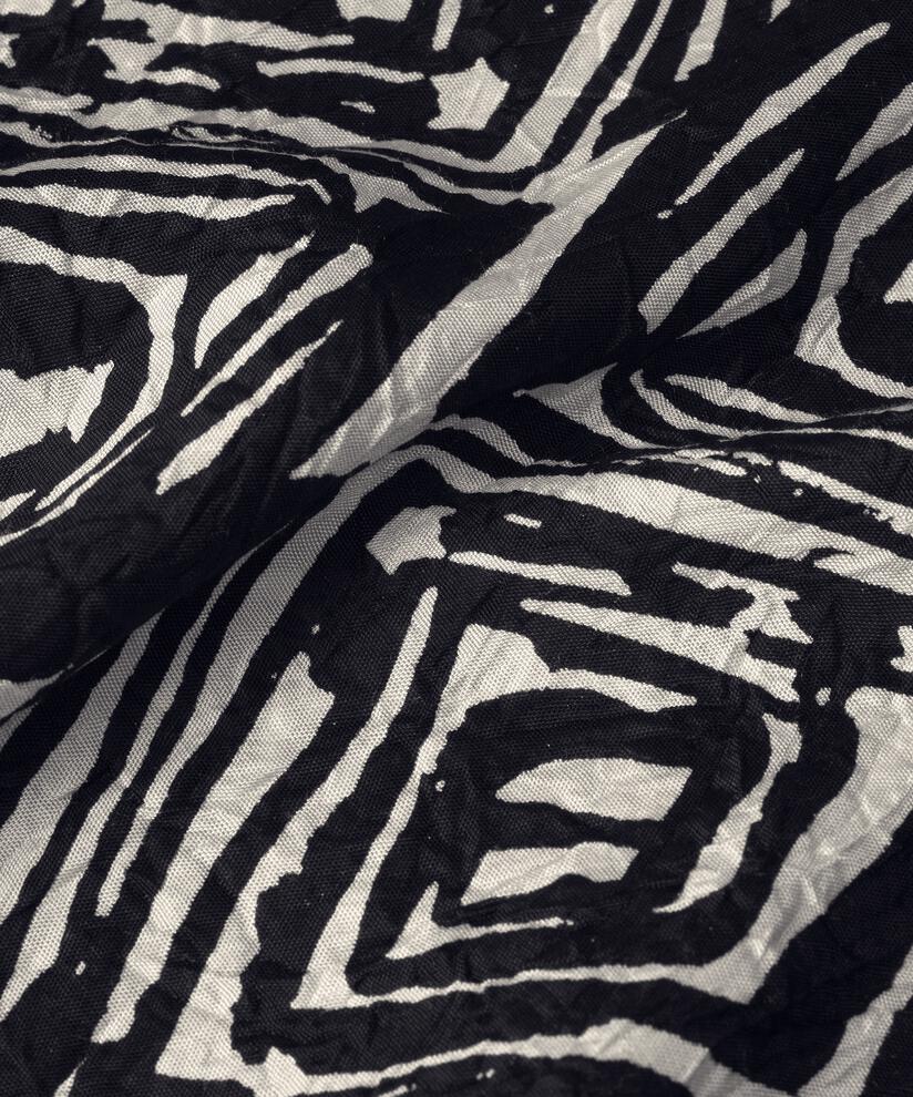 Bedruckte Viskose-Tunika mit Dreiviertelärmeln, Black