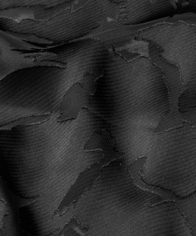 transparentes Spitzenshirt mit Drapierung auf der Rückseite, Black