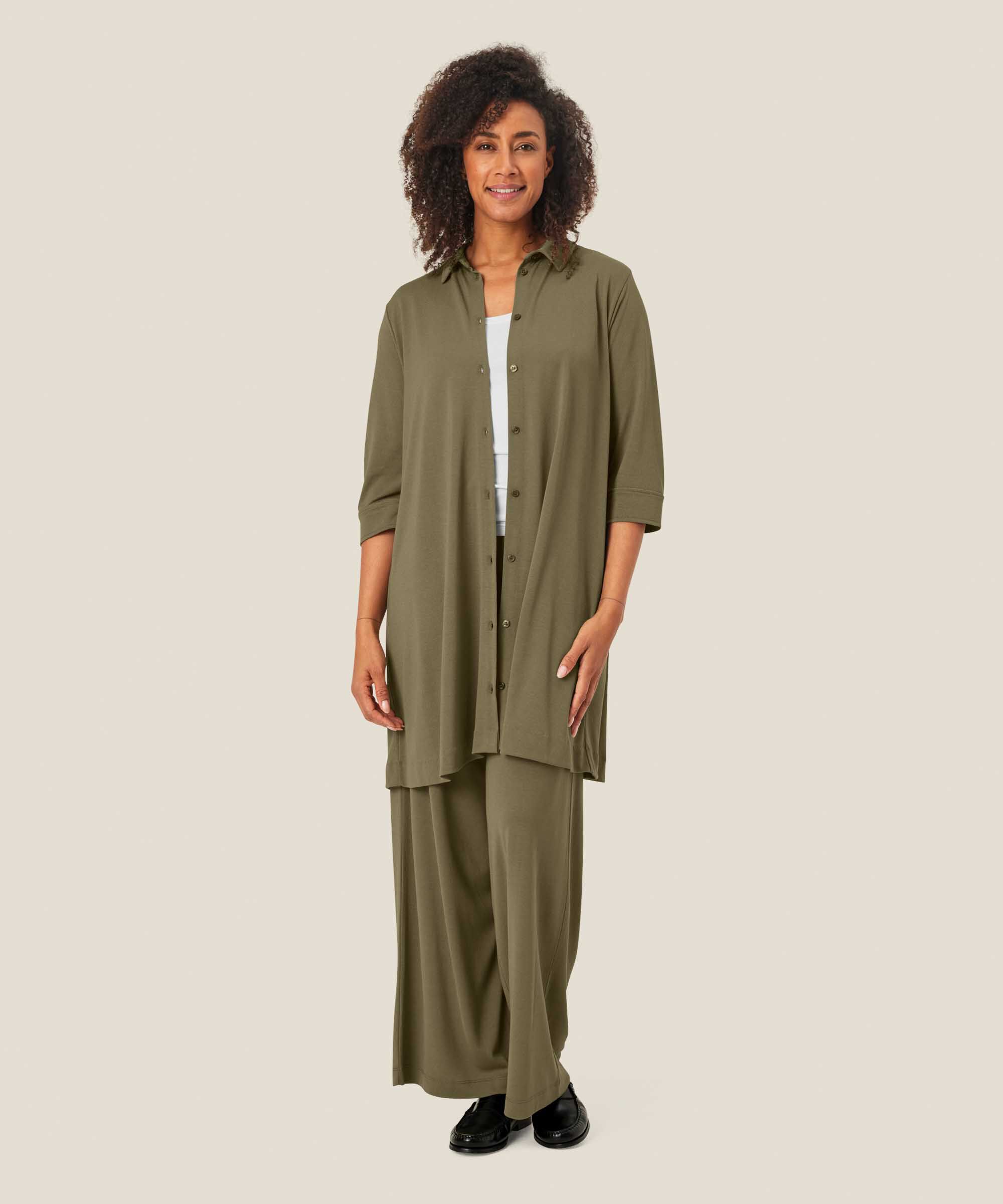 Jerseyhose mit elastischem Bund, D. Lichen Green