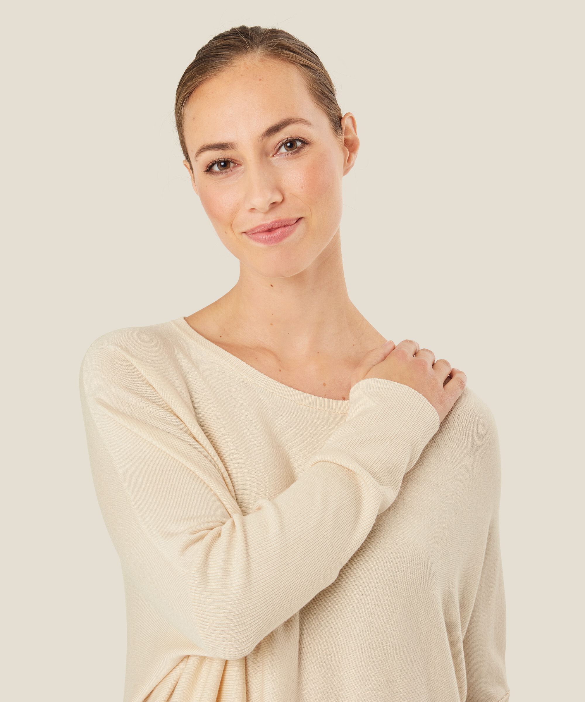 Oversize-pullover Mit Schmalen Ärmeln, Whitecap