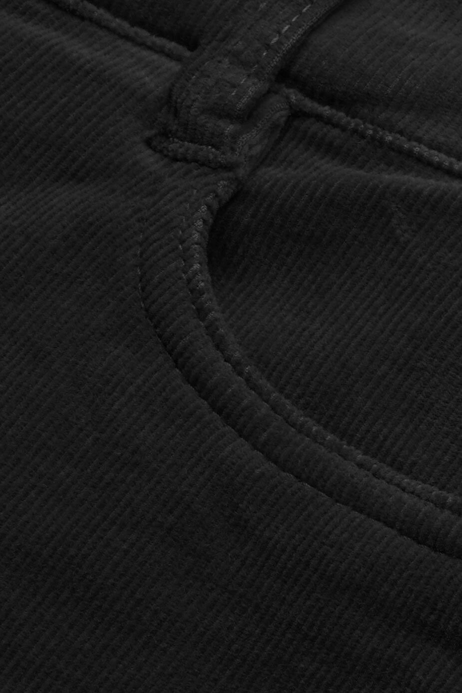 Cordhose mit schmalen Beinen, Black