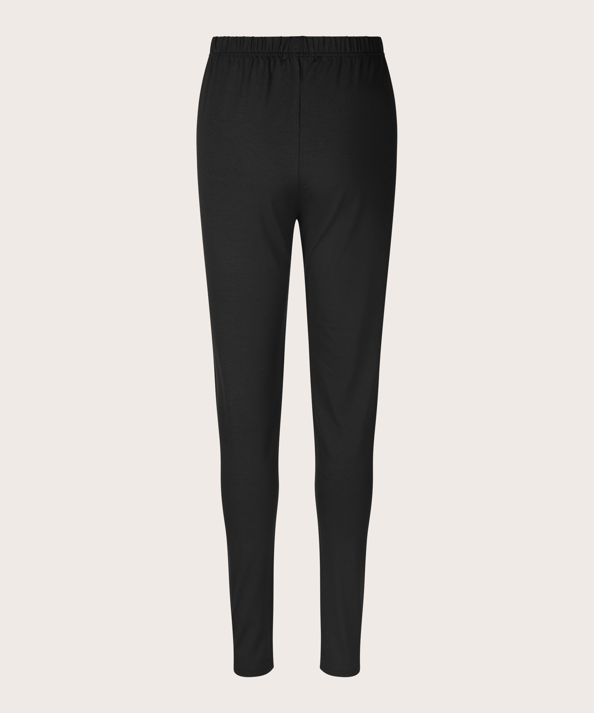 Lange Leggings Aus Weichem Jersey, Black