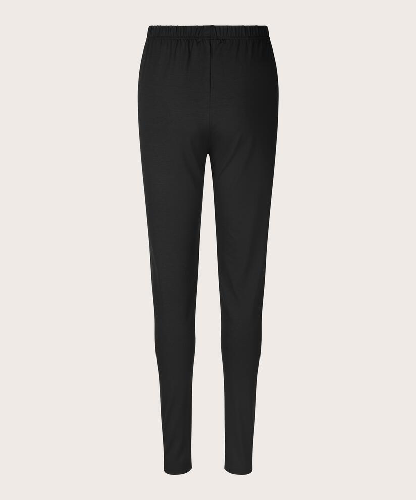 Lange Leggings Aus Weichem Jersey, Black