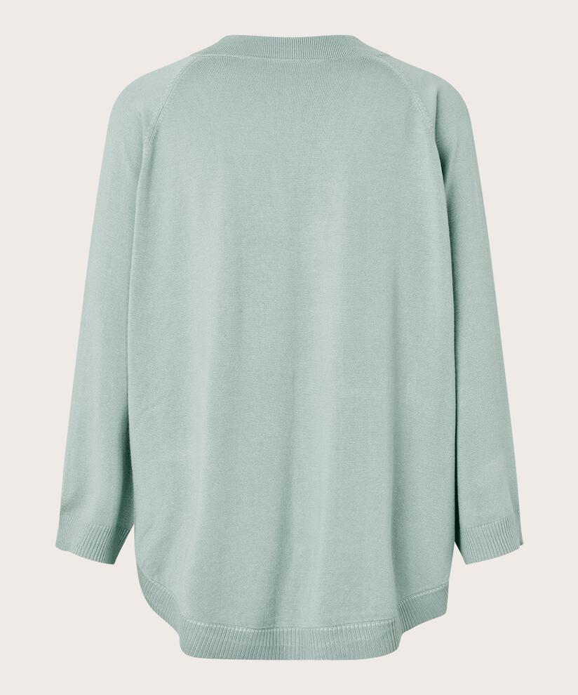 Feinstrickpullover mit V-Ausschnitt und 3/4-Ärmeln, Ether