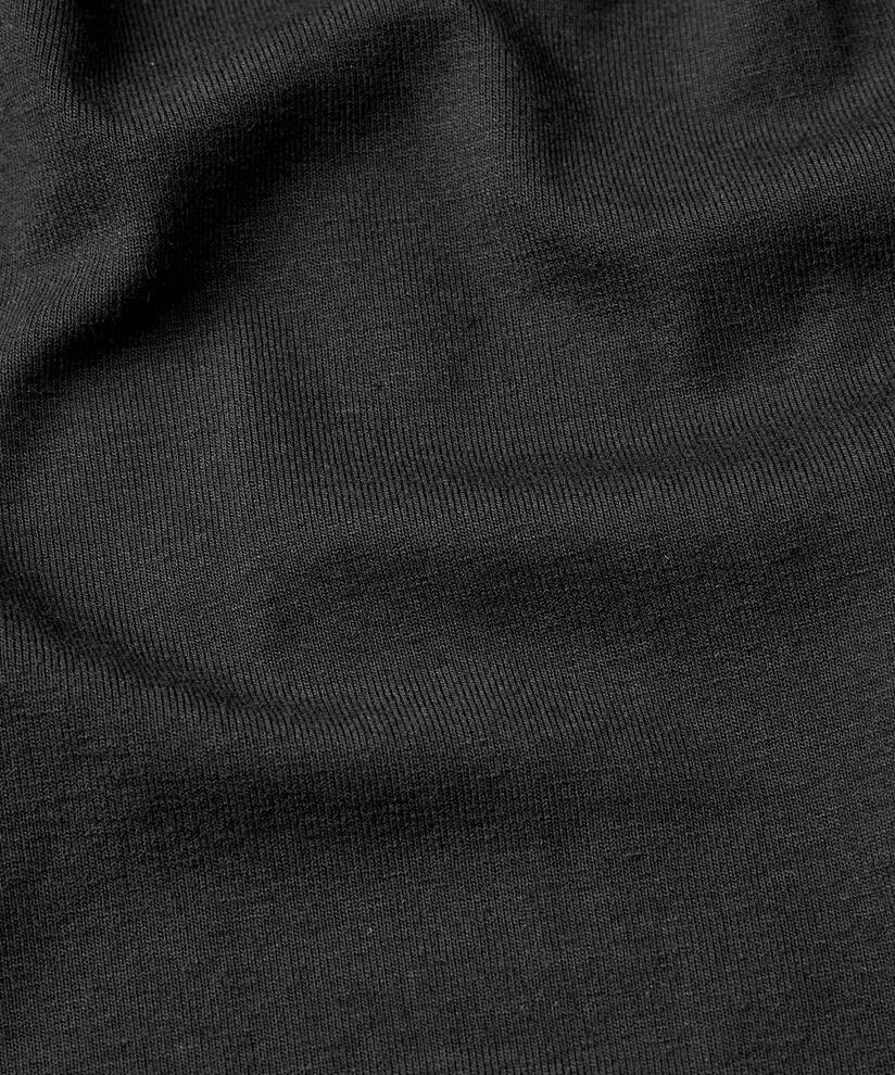 Jersey-Tunika mit Falten und Eingrifftaschen, Black