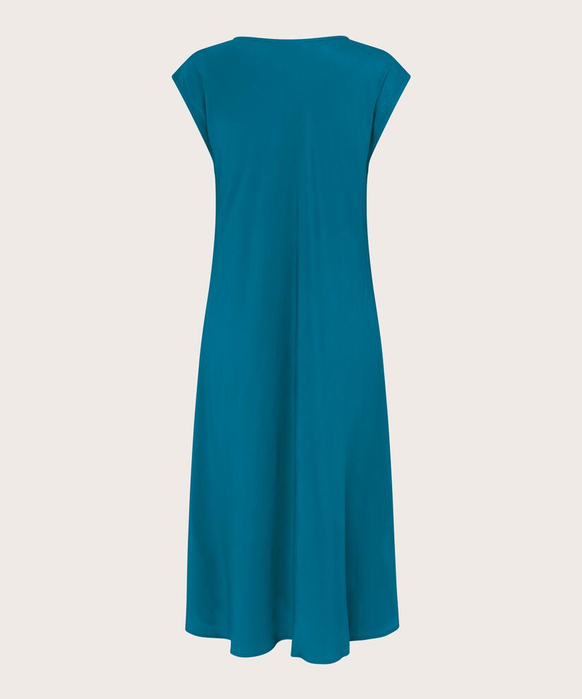 Viskosekleid mit Rundhalsausschnitt und kurzen Ärmeln, Celestial