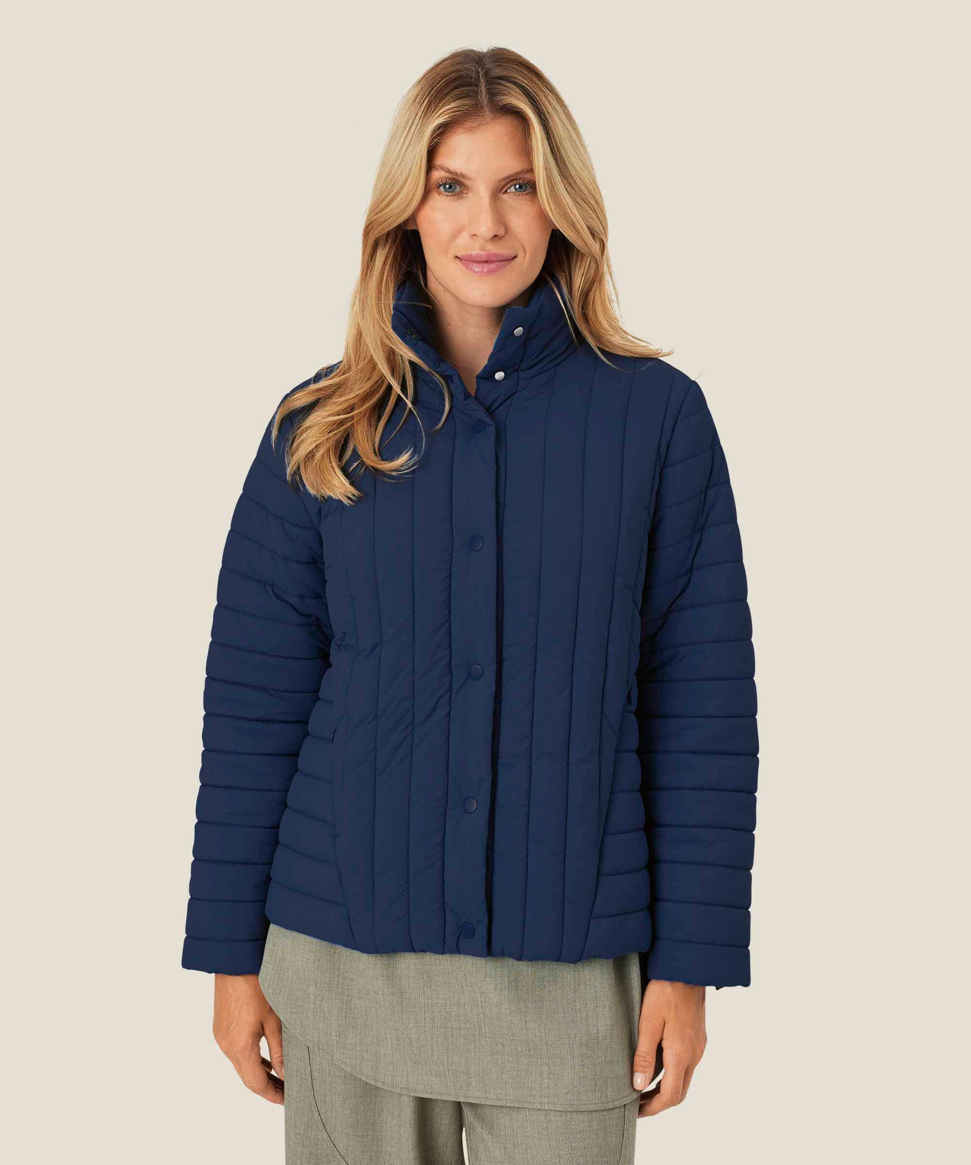 Jacke mit Stehkragen und Eingrifftaschen, Navy Blazer