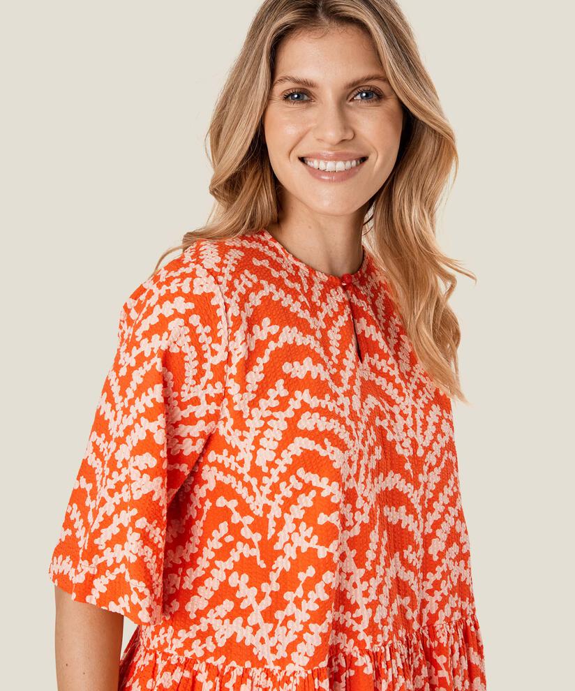 Orange Bluse mit Muster, Tigerlily