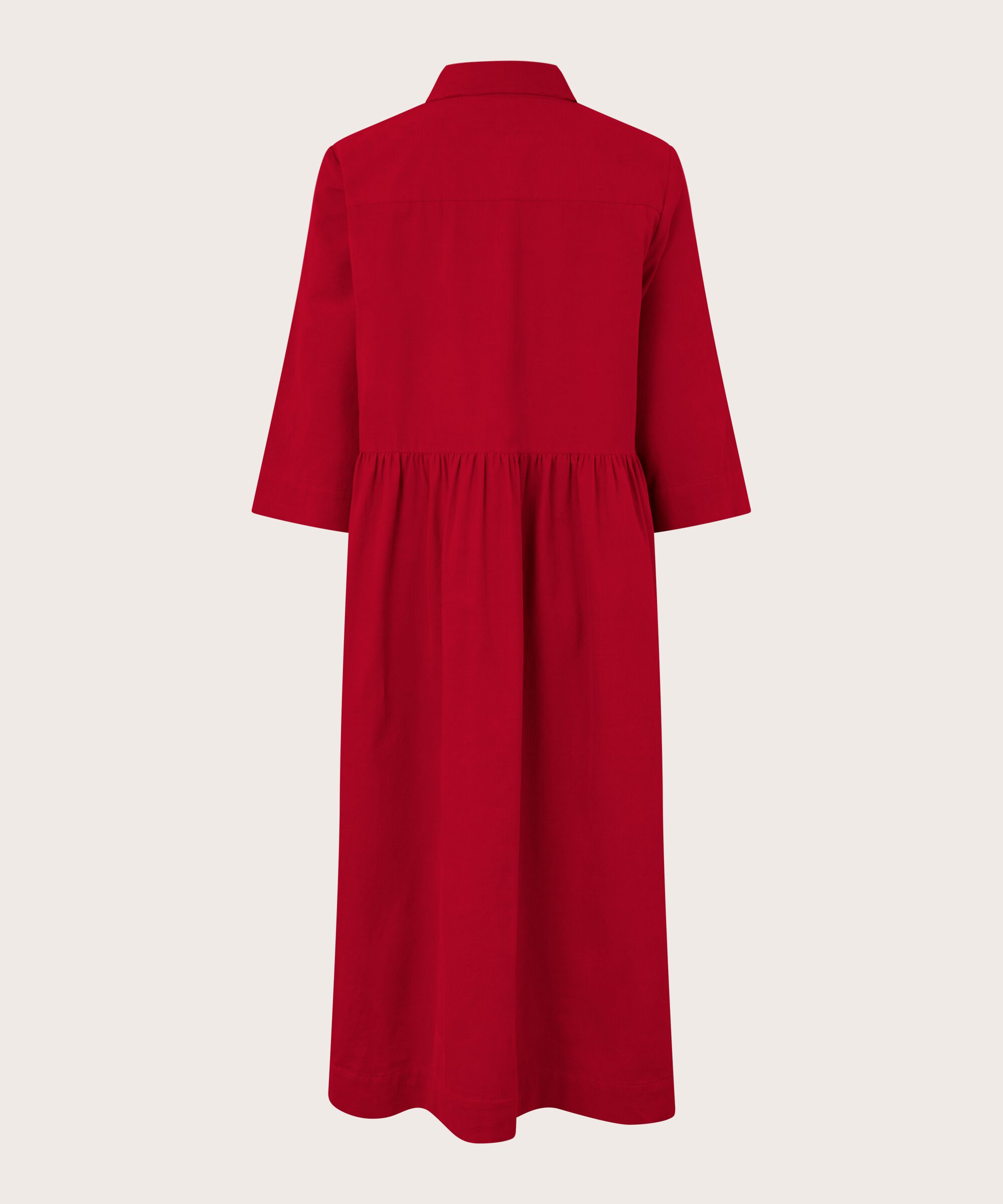 Samthemdkleid Mit 3/4-ärmeln, Scarlet Sage