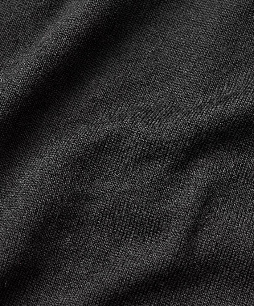 Strickpullover aus Wolle mit V-Ausschnitt, Black