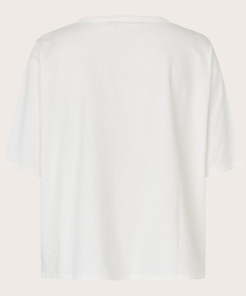 bedrucktes Baumwoll-T-Shirt mit Rundhals, Jet Stream