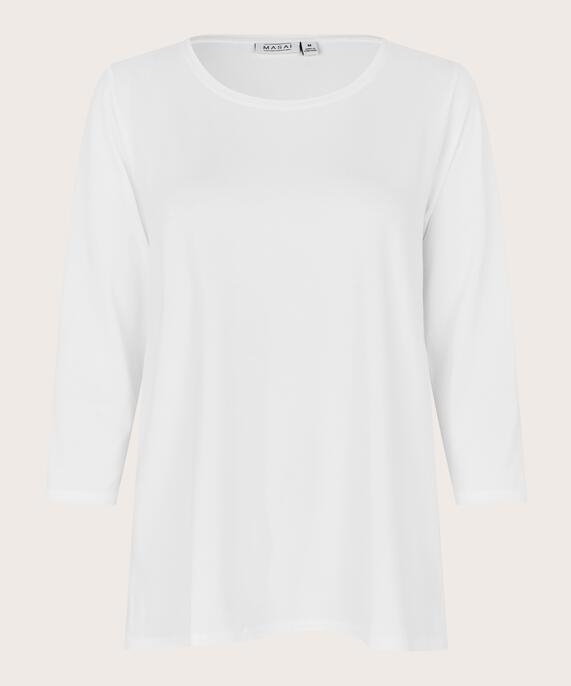 Shirt Mit Rundem Hals, White