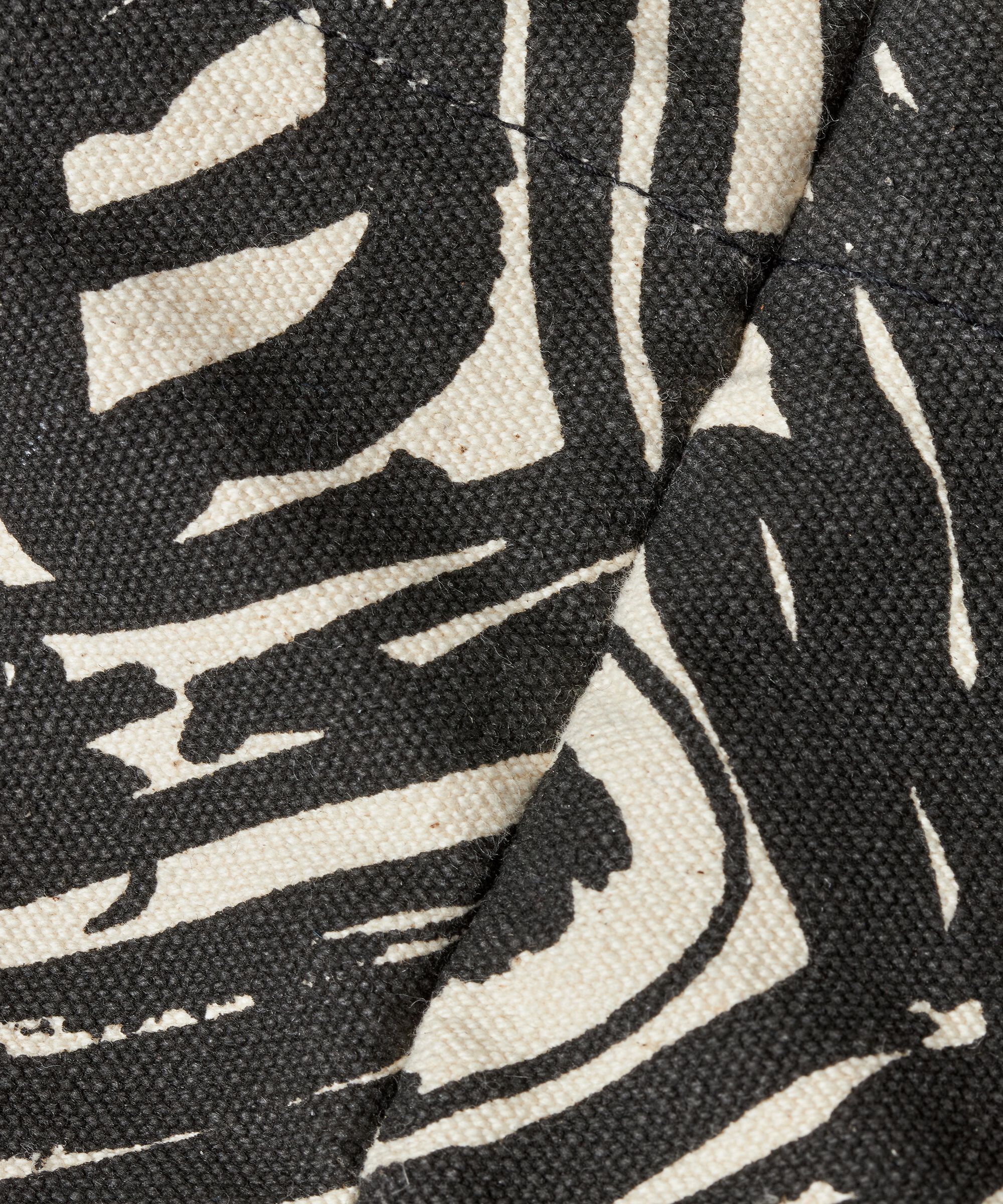 Bedruckter Shopper in kräftiger Canvas-Qualität, Black