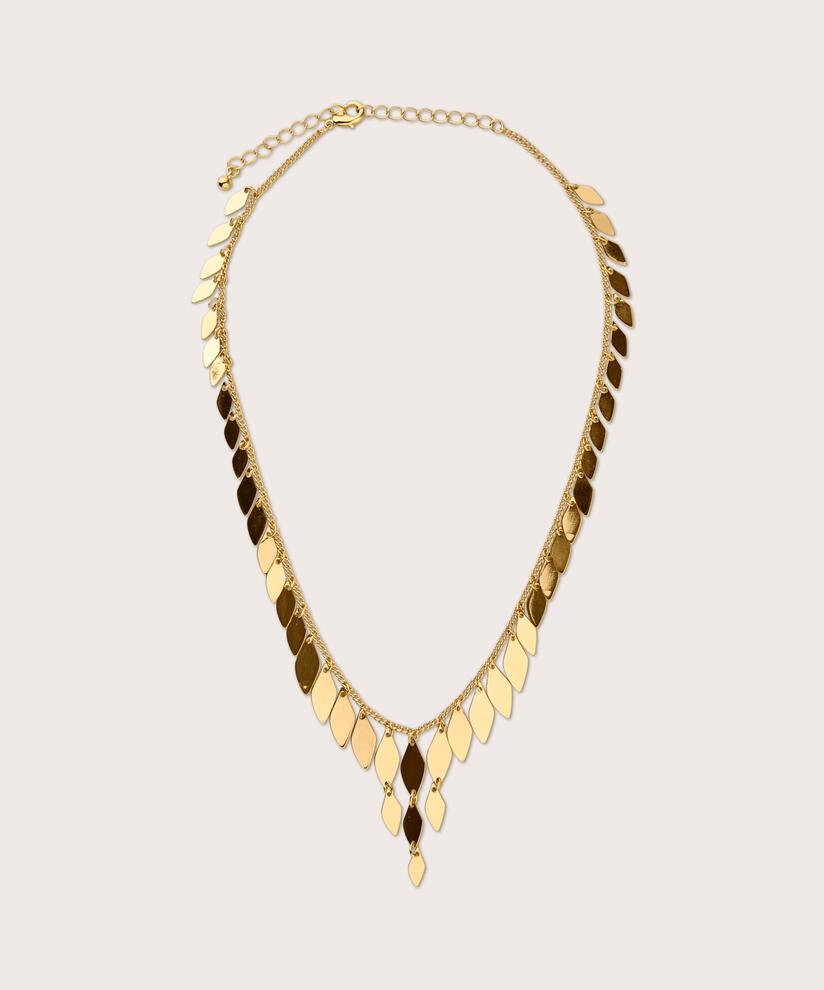 skulpturale, vergoldete Halskette, Gold
