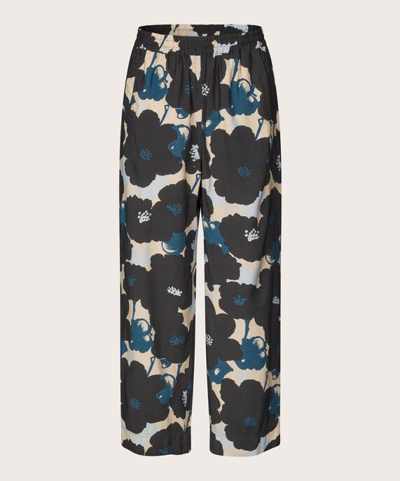 Bedruckte Viskosehose mit elastischem Bund, Moonlit Ocean