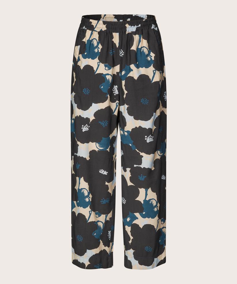 Bedruckte Viskosehose mit elastischem Bund, Moonlit Ocean
