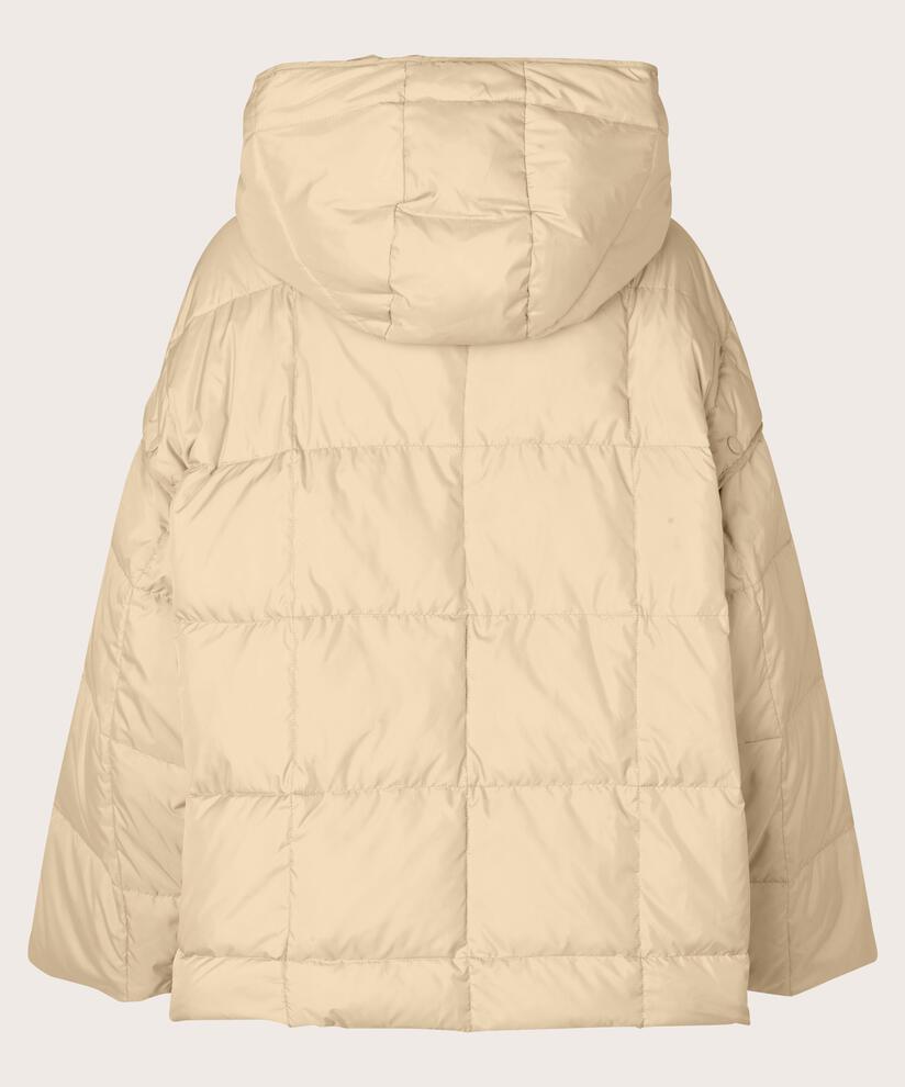 Daunenjacke mit abnehmbarer Kapuze und Ärmeln, Pale Khaki
