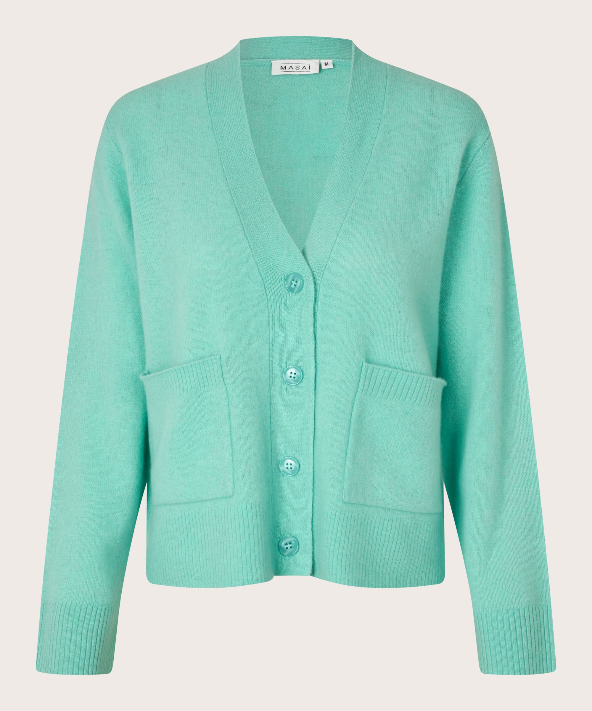 weicher Woll-Cardigan mit Fronttaschen, P. Turquoise