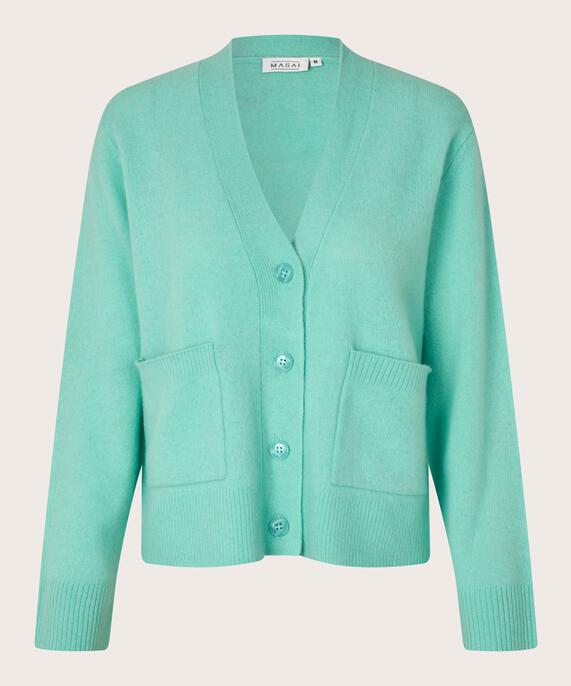 weicher Woll-Cardigan mit Fronttaschen, P. Turquoise