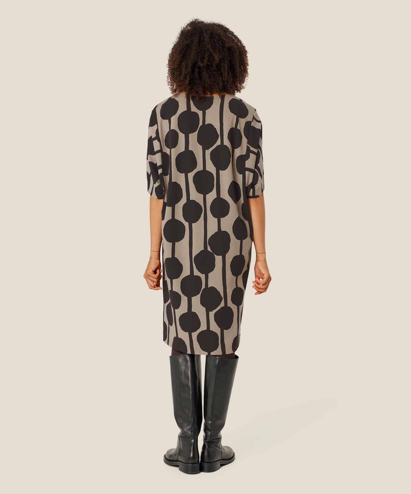 Jerseykleid mit Dreiviertelärmeln, Roast Cashew