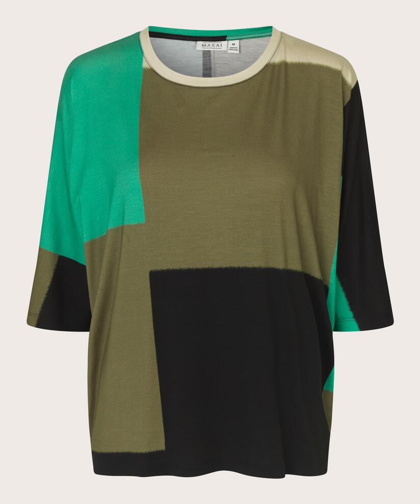 Bedrucktes T-Shirt mit Rundhalsausschnitt, Green Spruce