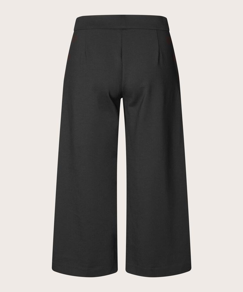 Hose Aus Schwerem Jersey Mit Knopfdetail, Black