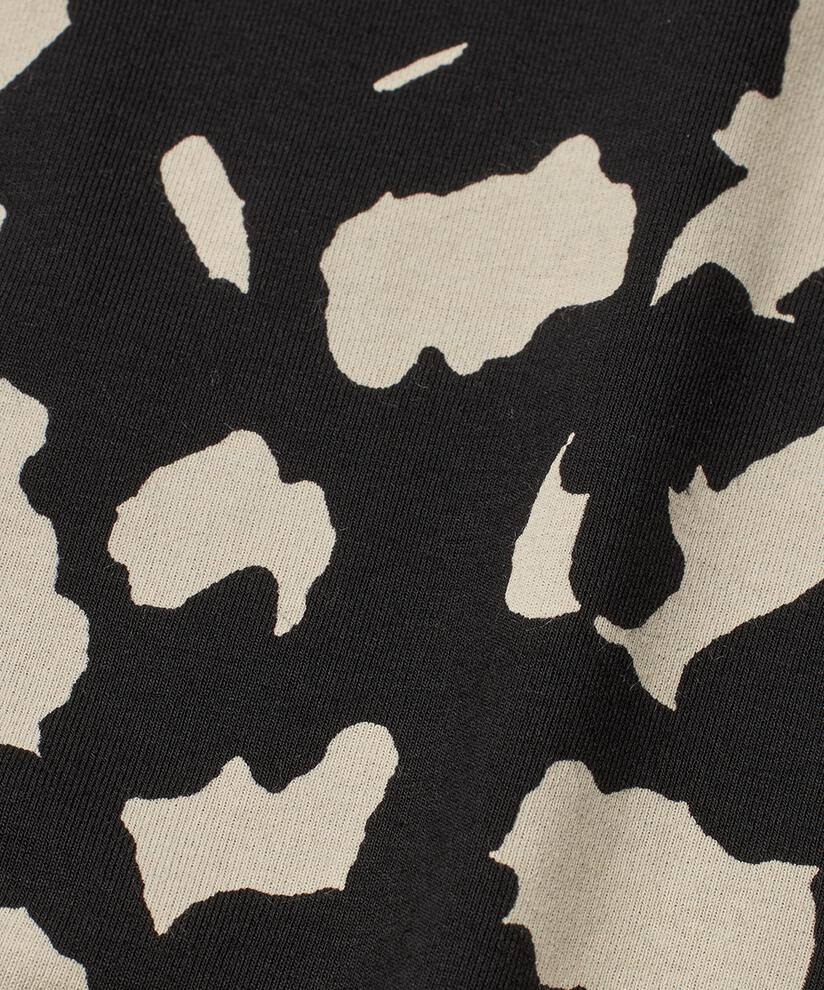 Bedrucktes T-shirt Mit Rundem Hals, Black